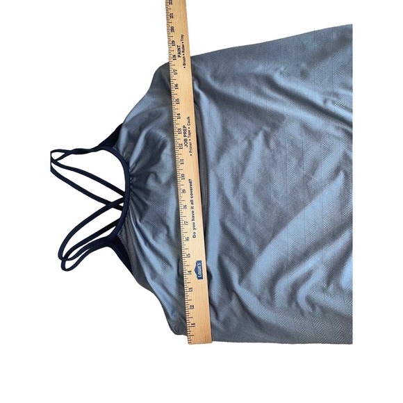 Women’s ATHLETA Size S Gray Black Hidden Agenda Strappy Tank Top Shirt Small Bra - Picture 4 of 9